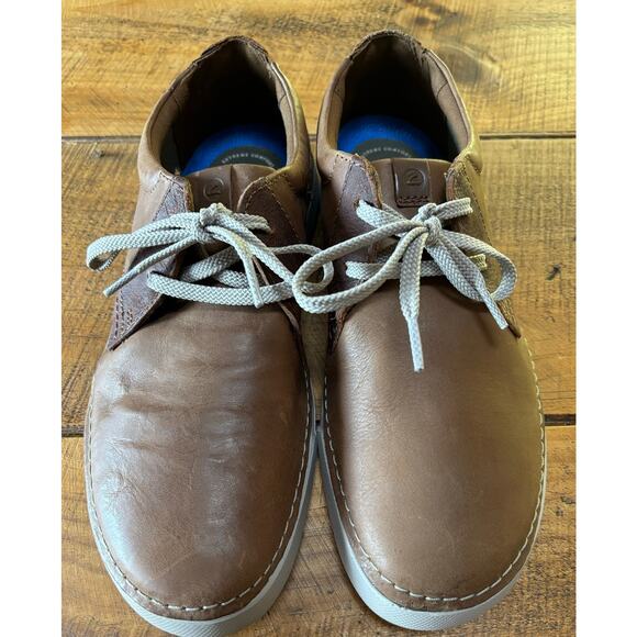 Clarks‎ Gereld Low Lace-Up Shoes Brown Extreme Comfort Mens Size 9.5 - Picture 1 of 10